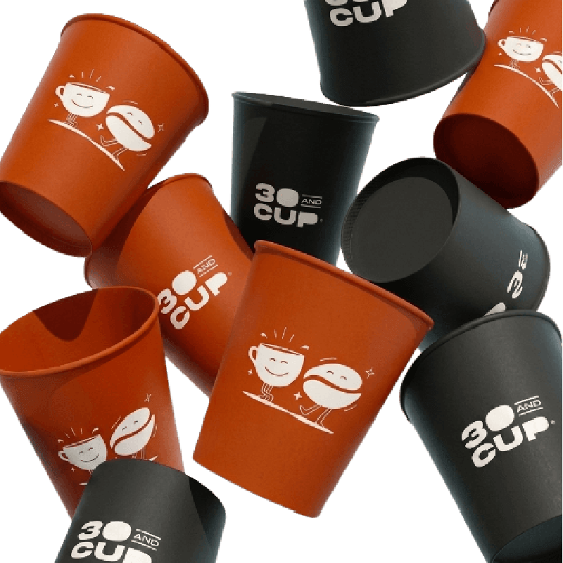 Custom branded paper coffee cups