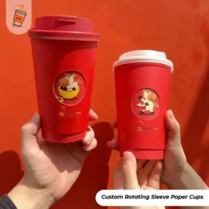 Custom Rotating Sleeve Paper Cup