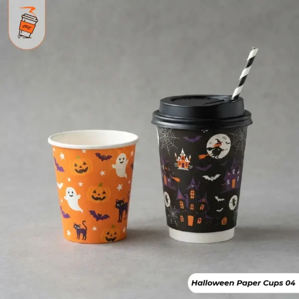 Halloween paper cups with lids (4)